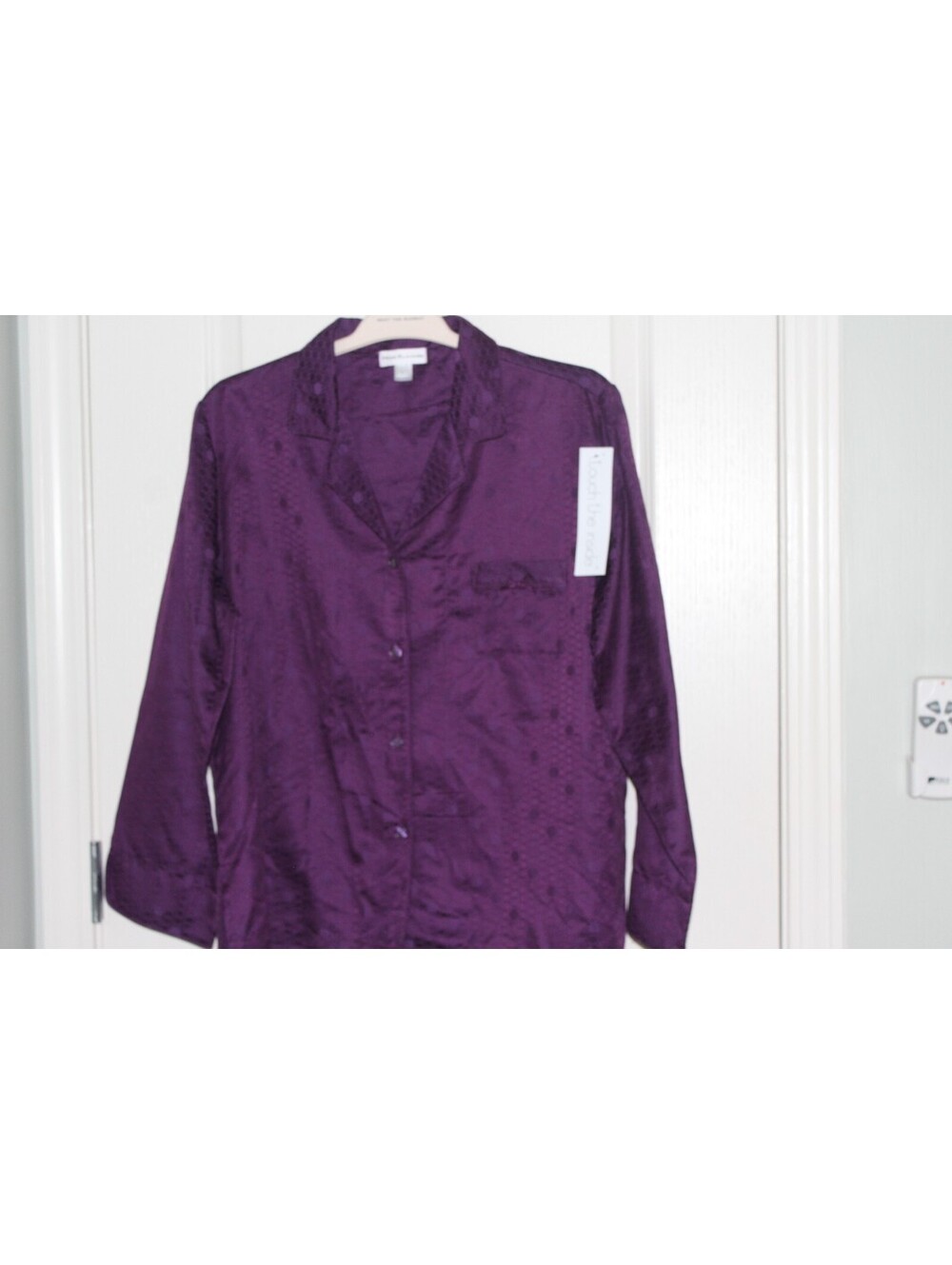 2 Piece Purple Satin Pajama Set 0147